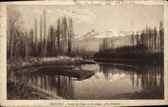 CPA Grenoble Bords de L'Isere et les Alpes L'Ile d'amour