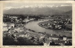 CPA Grenoble Vue Generale De L'Ile Verte La Tronche et les Alpes