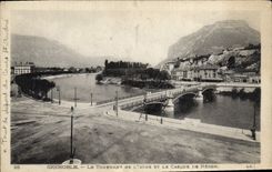 POSTAL Grenoble de la VENDIMIA el torneado de Isere y del casco de Neron