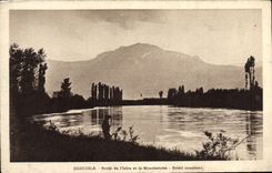 Bordes de Grenoble de la POSTAL de la VENDIMIA del ajuste Sun de Isere y de Moucherotte