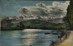 CPA Grenoble Lever de soleil sur l'Isere et les Alpes