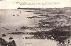 La POSTAL de la VENDIMIA Menton tiene azul del corral de Cannes tiene vol. del aeroplano