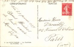 VINTAGE POSTCARD Dimension of Azure the gathering of the violets