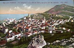 CPA La Turbie Vue generale et la Tete de Chien vue prise du Mt Bataille