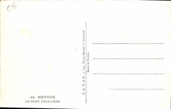 CPA Menton Le Pont Frontiere