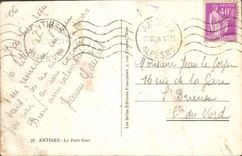 MODERN CARD Antibes the Small Port Boats