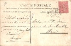 VINTAGE POSTCARD Cannes Boulevard of the Small cross Taken of the Hotel of the Beach