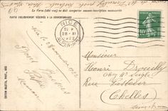 El aeroplano de la POSTAL de la VENDIMIA Niza tiene Menton