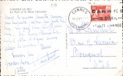 VINTAGE POSTCARD Cannes the Port and lee Mount Knight Boats