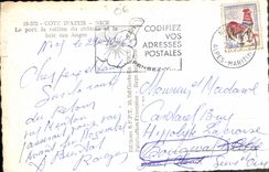 POSTAL MODERNA Niza el puerto la colina del castillo y la bahía de los ángeles