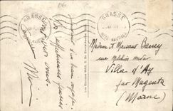 POSTAL ISCED graso de la VENDIMIA de las flores una esquina de la ciudad