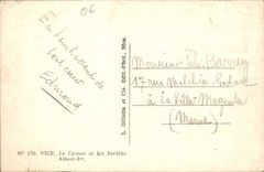 VINTAGE POSTCARD Nice the casino and the gardens Albert 1st