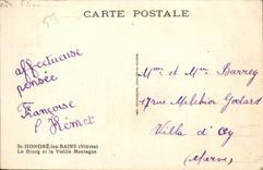 El St de la POSTAL de la VENDIMIA les Bains honra la ciudad y el viejo montana