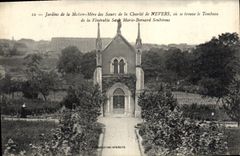 Jardines de la POSTAL de la VENDIMIA de la oficina central de las hermanas de la caridad de Nevers Soubirous