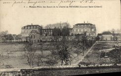 Oficina central de Nevers de la POSTAL de la VENDIMIA de las hermanas de la cría Gildard santo de la caridad
