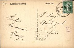 La POSTAL Nevers de la VENDIMIA lleva de Croux