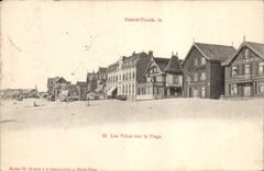 VINTAGE POSTCARD Berck Beach villas on the beach Mariaud School