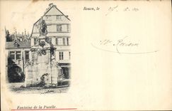 VINTAGE POSTCARD Rouen Fountain of the virgin
