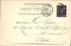 VINTAGE POSTCARD Rouen Fountain of the virgin