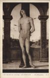 VINTAGE POSTCARD Museum of Louvre Perugin St Sebastien