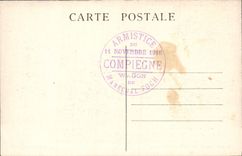 Taladro de la POSTAL de la VENDIMIA del armisticio de Compiegne Militaria
