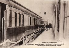 Taladro de la POSTAL de la VENDIMIA del tren de Militaria del armisticio de Compiegne