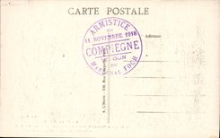 Taladro de la POSTAL de la VENDIMIA del tren de Militaria del armisticio de Compiegne