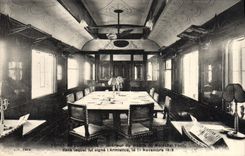 CPA Foret de Compiegne Interieur du wagon du Marechal Foch Militaria