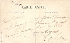 VINTAGE POSTCARD Bordeaux Church Saint Michel Tram