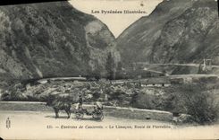 VINTAGE POSTCARD Cauterets the Snail Road of Pierrefitte