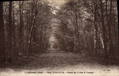 Camino de Halatte del d de Fleurines de la POSTAL de la VENDIMIA del roble a la imagen