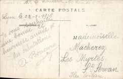 Lugares de Lyon de la POSTAL de la VENDIMIA de St Buenaventura de Cordeliers Eglise