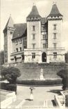 CPA Pau Le Chateau et la Statue de Gaston Phebus