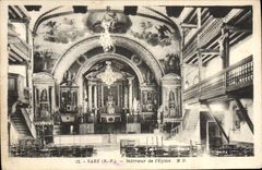 VINTAGE POSTCARD Interior Sare of the Church