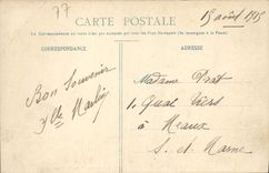 VINTAGE POSTCARD Nemours Quay of Fromonville seen of the Champ de Mars