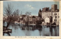 VINTAGE POSTCARD Nemours edges of Loing the old castle