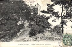 VINTAGE POSTCARD Drill De Fontainebleau Denecourt Turn