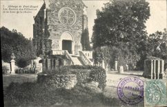 VINTAGE POSTCARD Abbey of Royal Port ruins of the Pillars and the tube of the pulpit