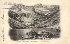 VINTAGE POSTCARD Cauterets Lake Estom