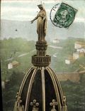 POSTAL Lyon de la VENDIMIA la virgen dorado de Fourvieres