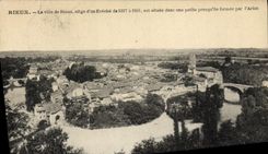 VINTAGE POSTCARD Rieux the Town of Rieux sits of Eveche