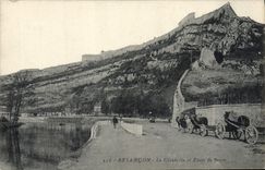 VINTAGE POSTCARD Basancon the Citadel and Road of Beure