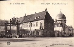 VINTAGE POSTCARD Besacon Holy Hospital Jacques