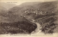 CPA Mouthier Haute Pierre Vue Generale avec Les cerisiers en fleurs