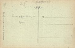 VINTAGE POSTCARD Mouthier High Pierre View with the cherry trees in flowers