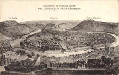 CPA Besancon vu en aeroplane