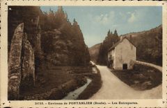 VINTAGE POSTCARD Surroundings of Pontarlier Entreportes