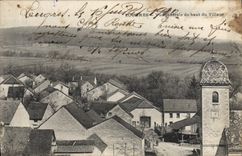 VINTAGE POSTCARD Lougres View top of the Village