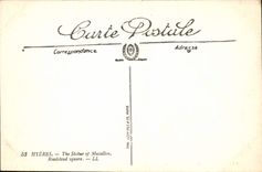 La POSTAL Hyeres de la VENDIMIA estatua de Massillon coloca los caminos