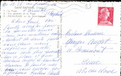 CPM Souvenir De Saint Raphael La plage Vue generale de la plage Frejus Plage 